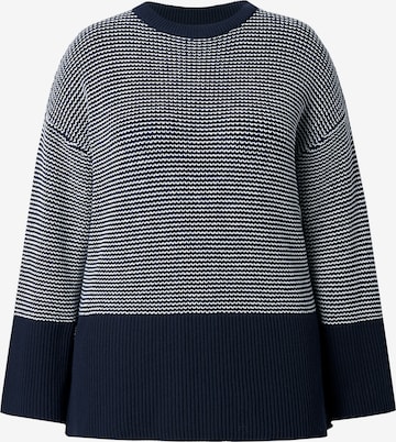 mėlyna Ulla Popken Megztinis: priekis