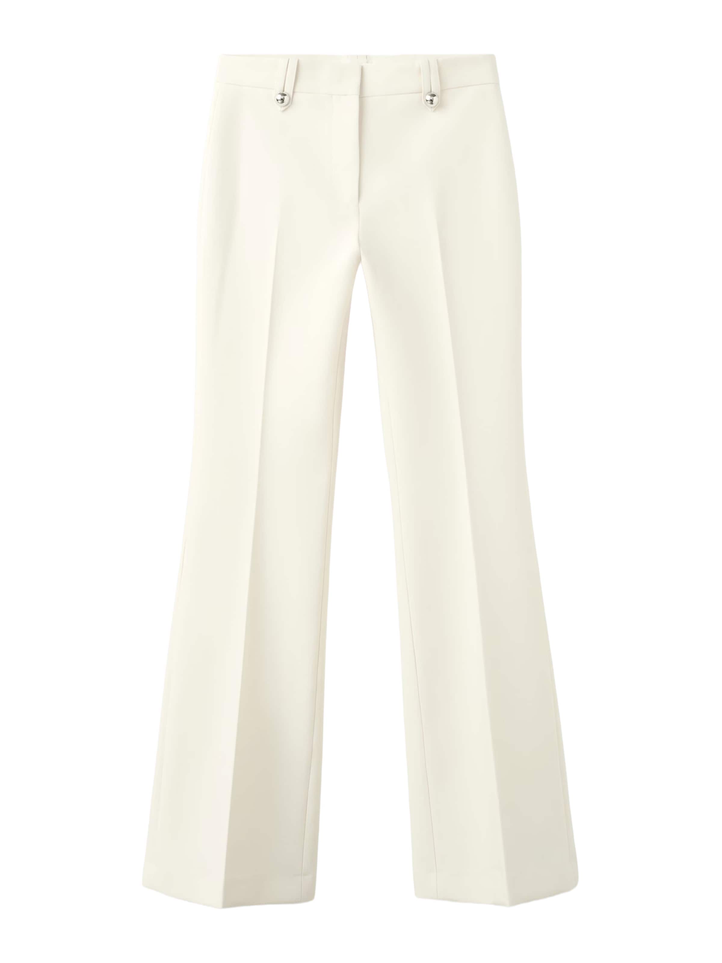 MANGO Wide Leg Hose 'Negroni' in Weiß: Vorderseite