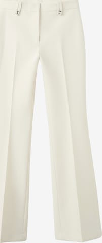 MANGOWide Leg/ Široke nogavice Hlače na crtu 'Negroni' - bijela boja: prednji dio