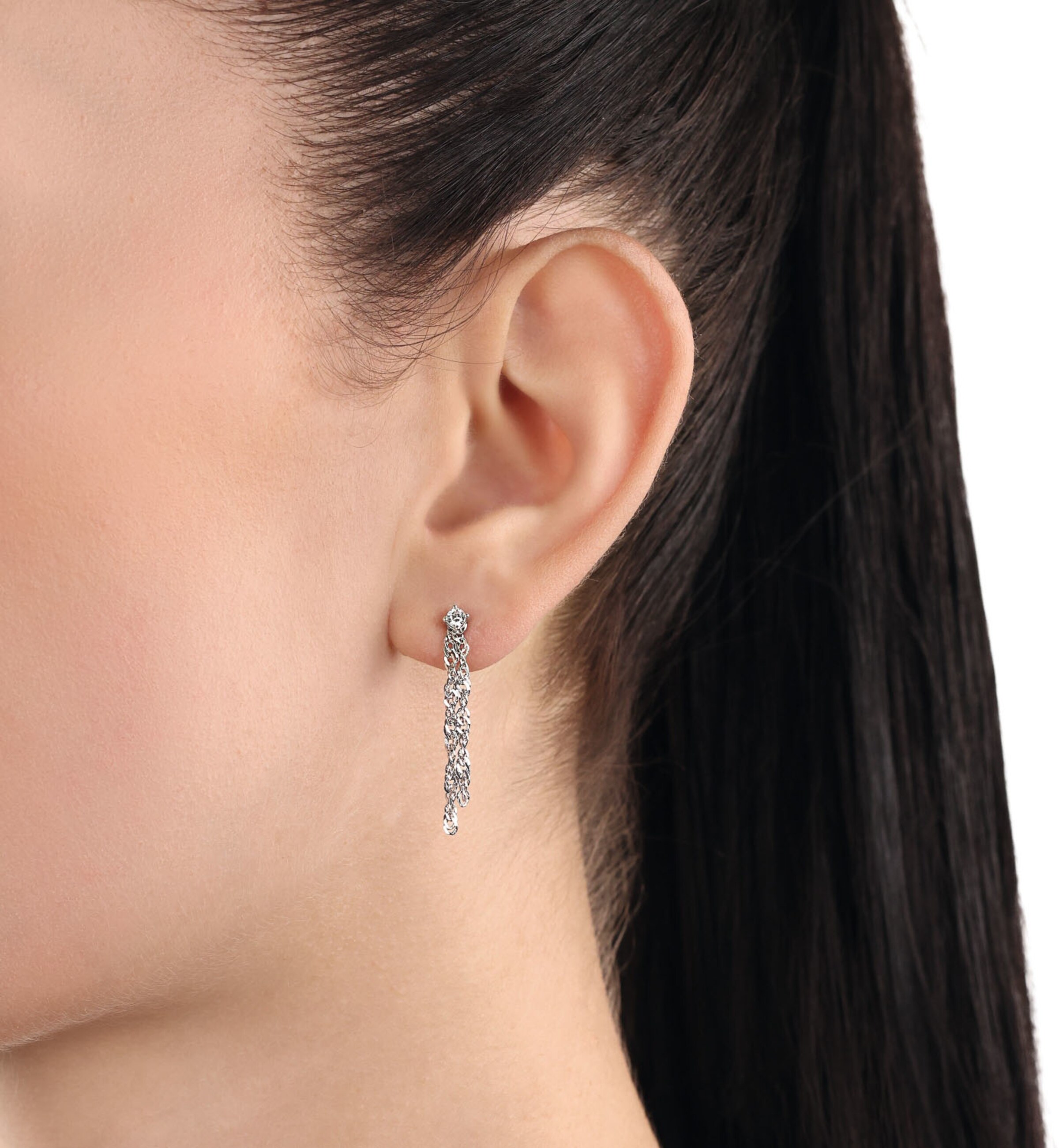 AMOR Earrings in Silver: front
