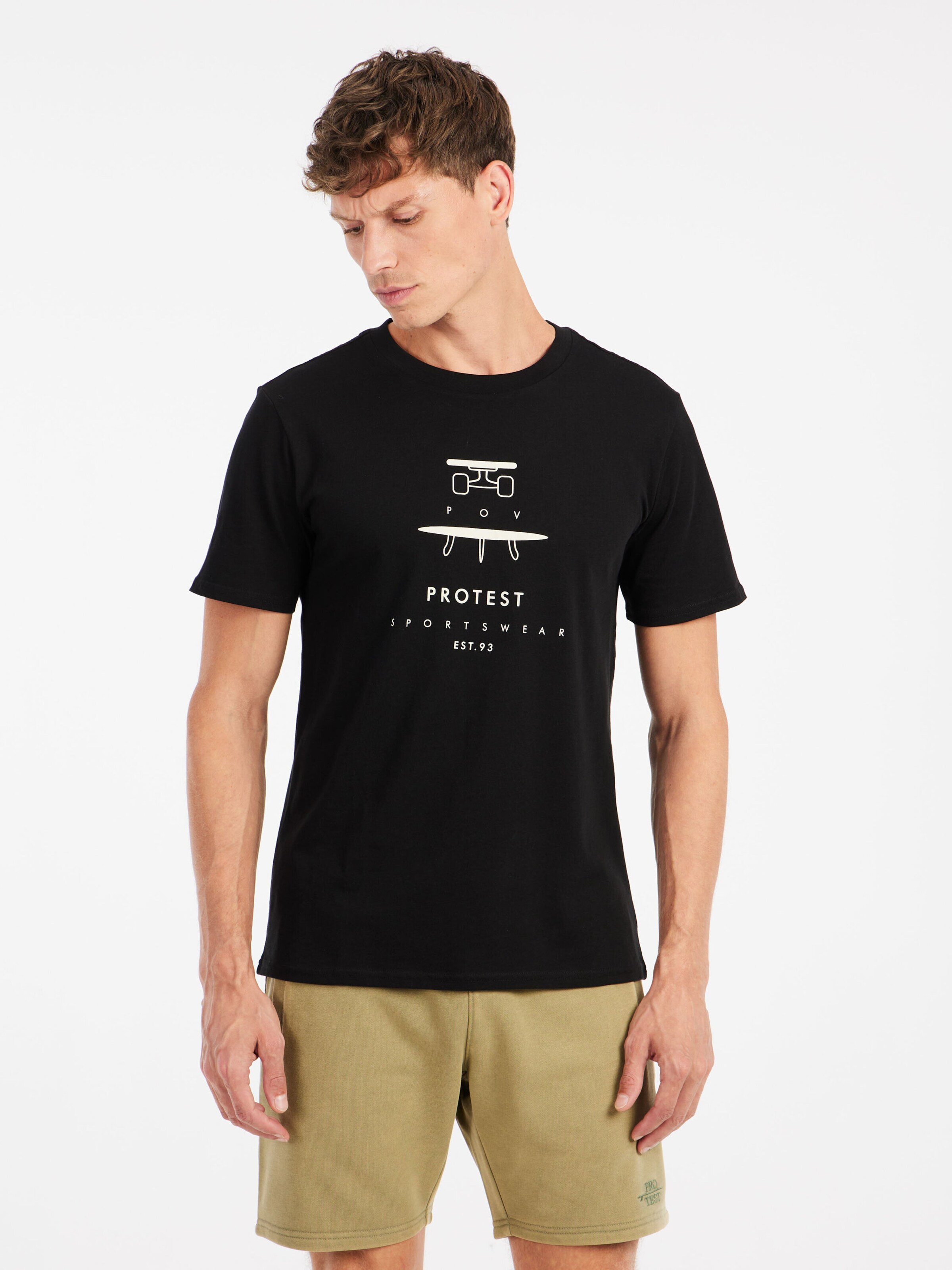 PROTEST Shirt 'PRTAndros' in Black: front