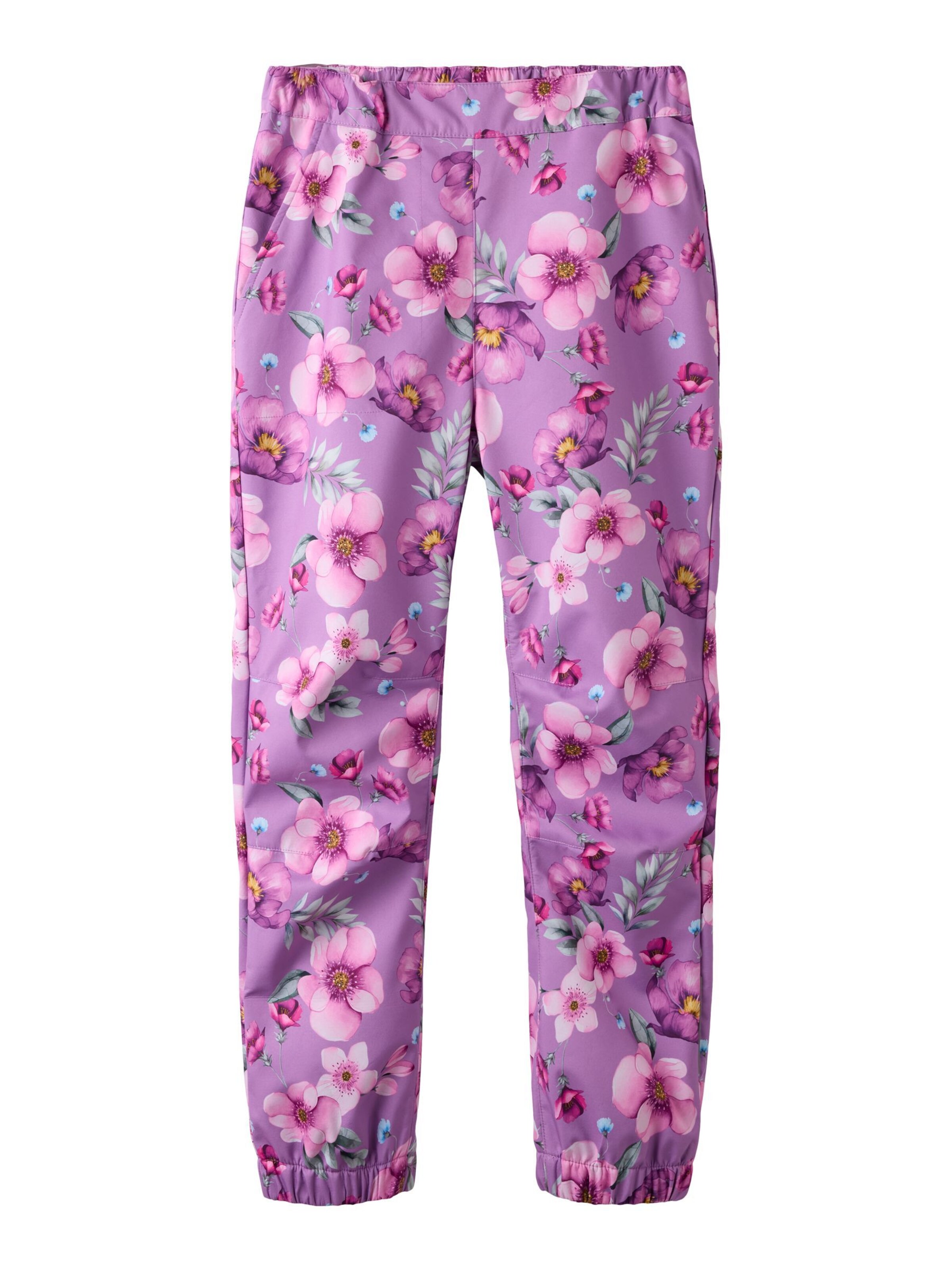 NAME IT Tapered Funktionsbukser 'Alfalight08' i lilla: forside