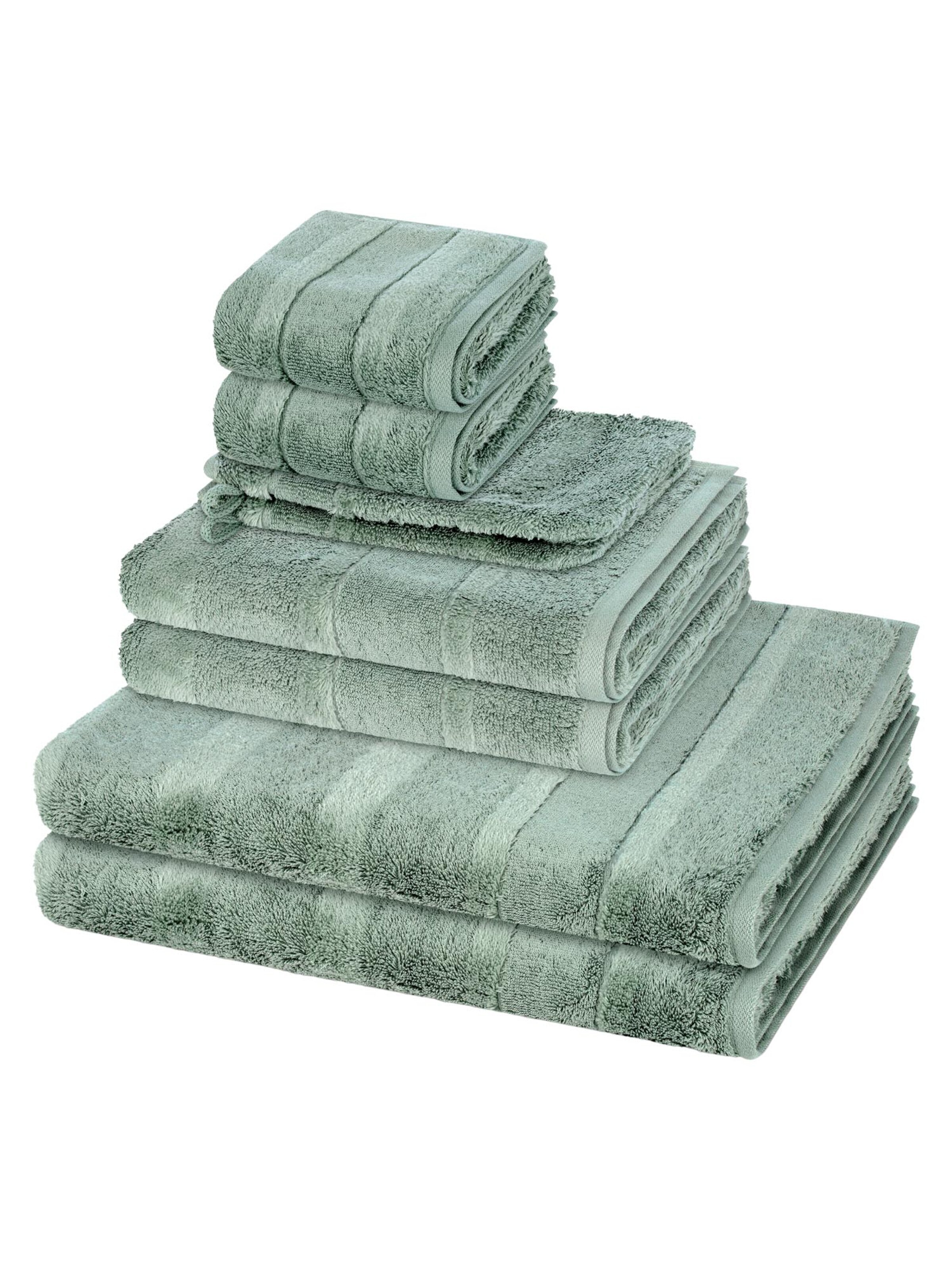 Cawö Towel 'Noblesse' in Green: front