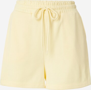 Regular Pantalon 'CHILLI' PIECES en jaune : devant