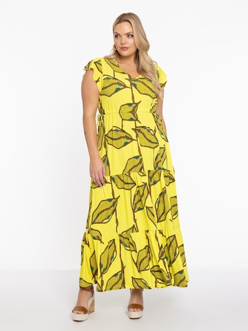 Yoek Dress in Yellow