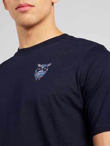 KnowledgeCotton Apparel T-Shirt in Blau