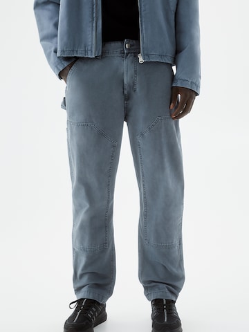 Loosefit Pantaloni di Pull&Bear in blu: frontale