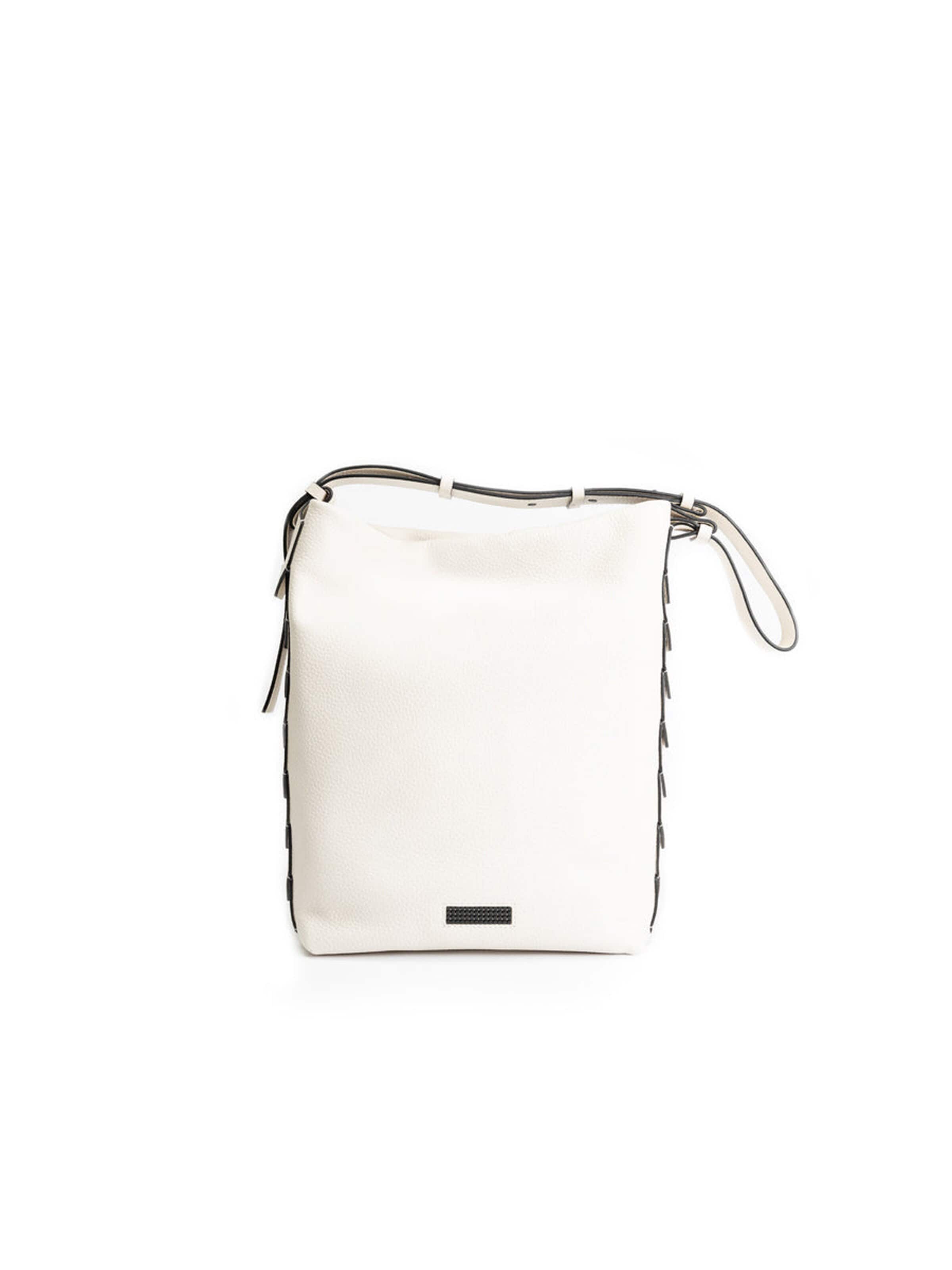 Clio Crossbody Bag 'PANDION GRAINED' in White: front