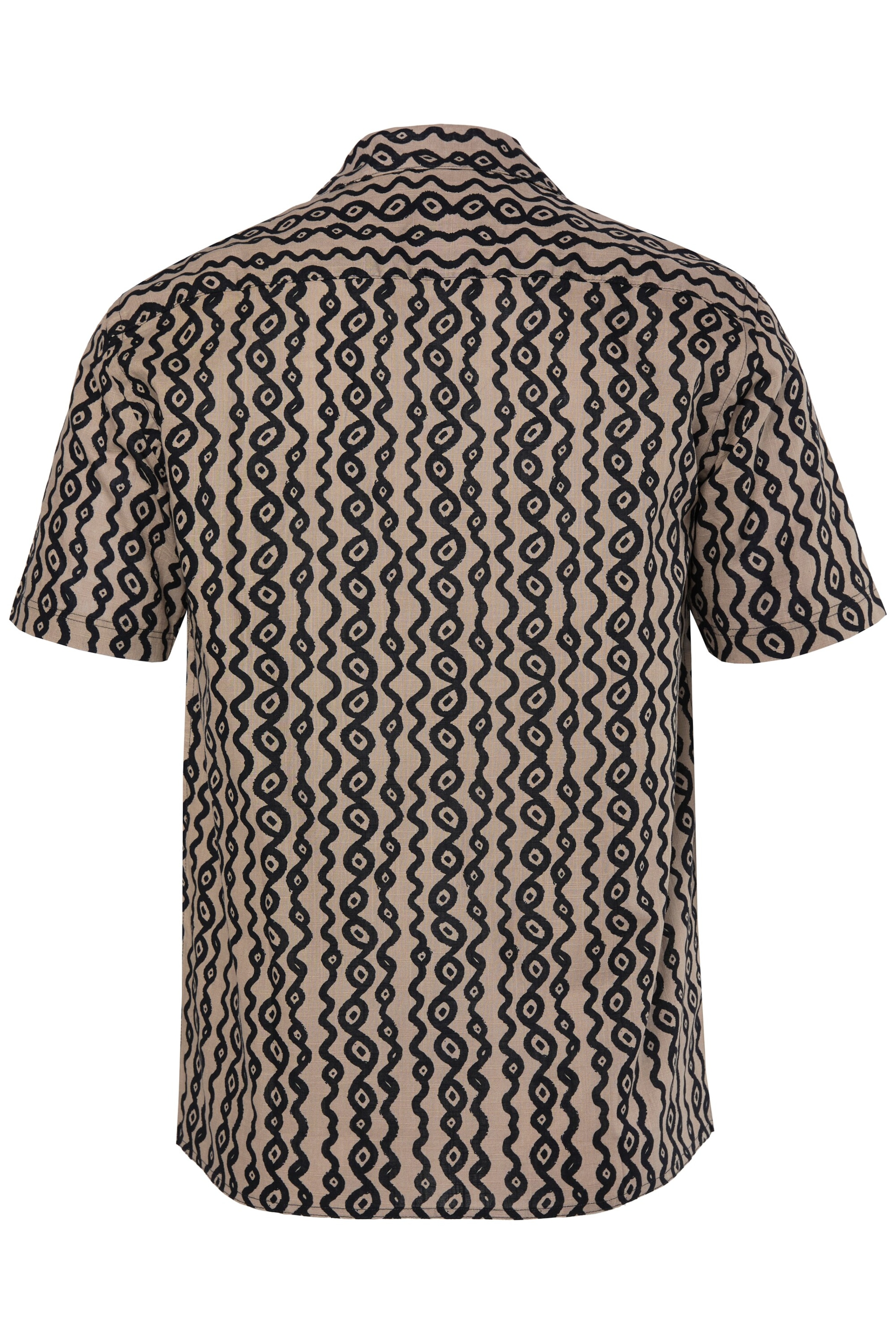 Men Plus Regular Fit Hemd in Beige