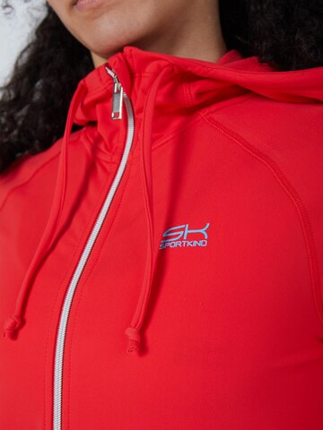 SPORTKIND Sportjas 'Hooded Jogging Jacket' in Rood