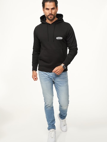 JACK JONES Sweatshirt 'JJINFINITYHOOD' in Black