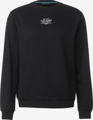 Street One MEN Sweatshirt in Black: front