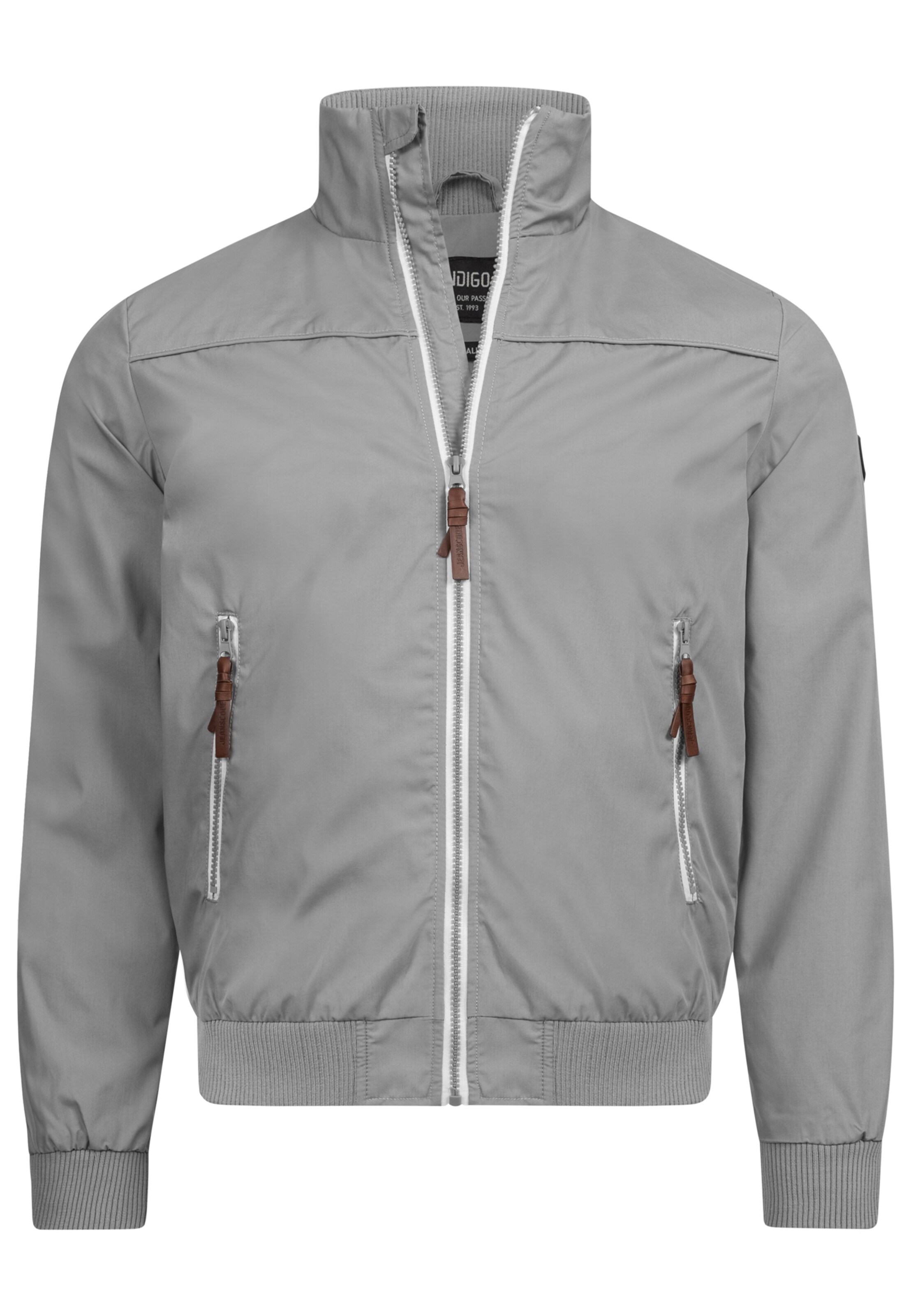 INDICODE JEANS Tussenjas 'Ivano' in Grijs: voorkant