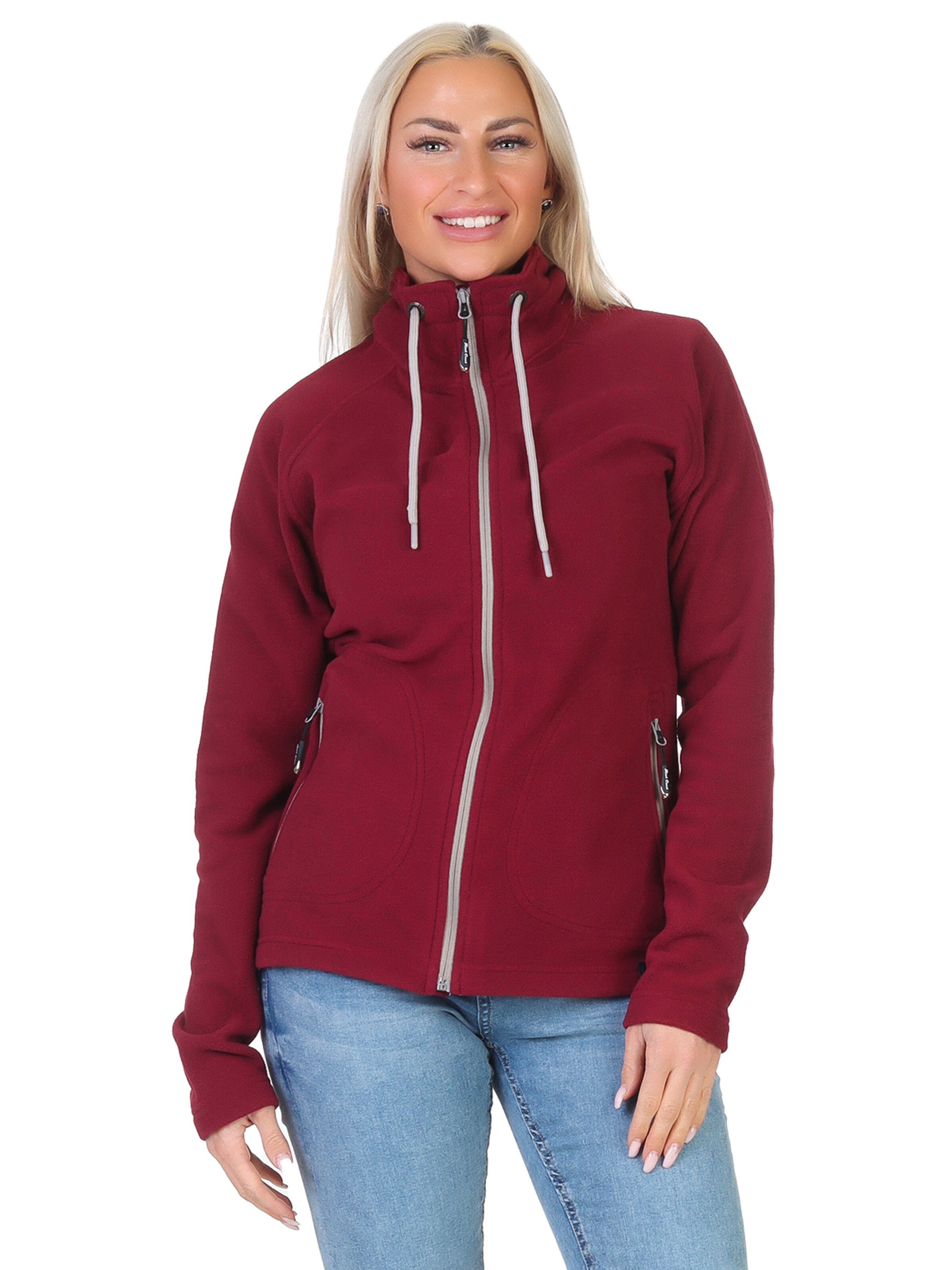 Rock Creek Fleecejacke in Rot: Vorderseite