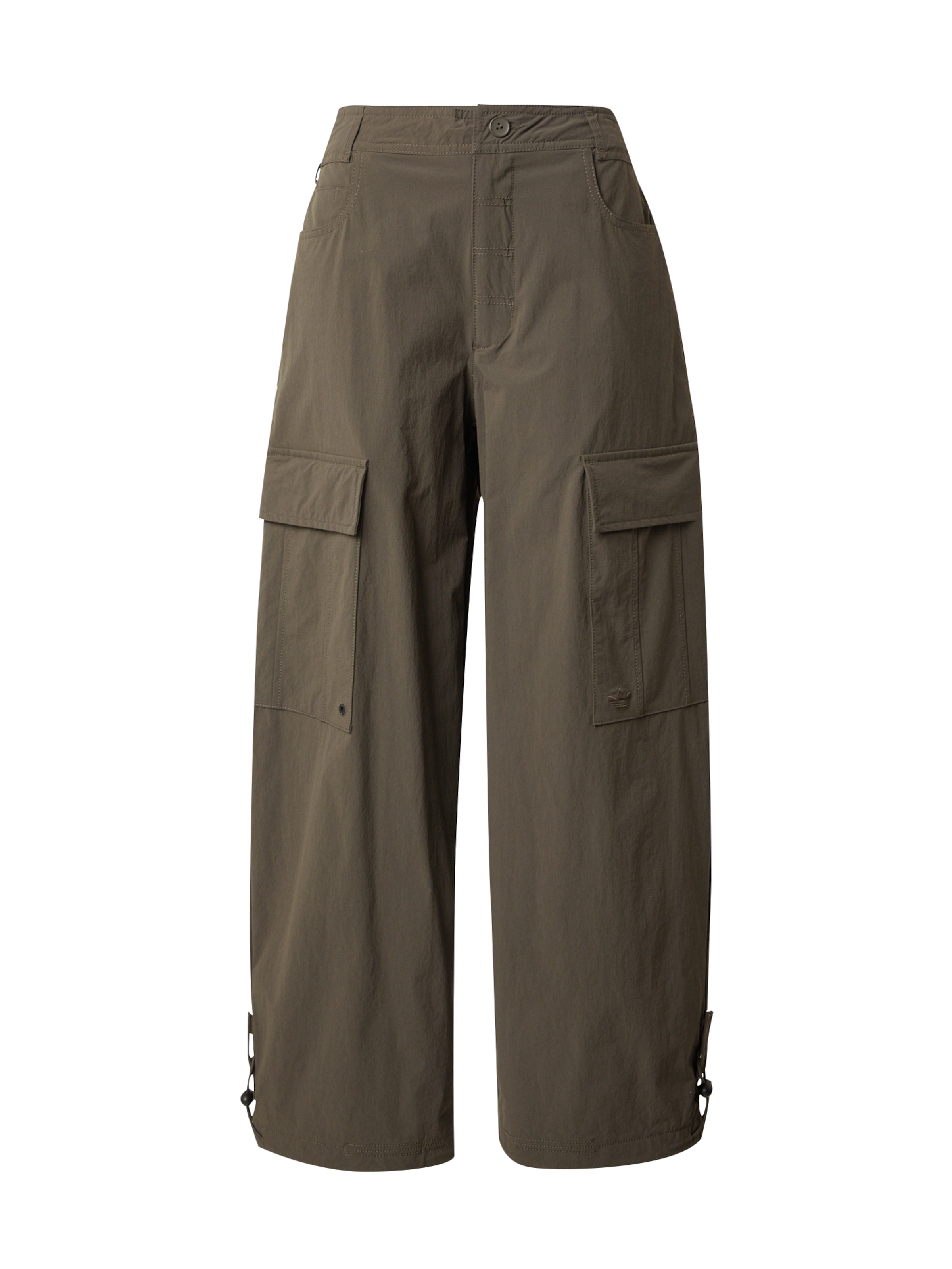 Wide leg Pantaloni cargo 'Ess' di ADIDAS ORIGINALS in verde: frontale