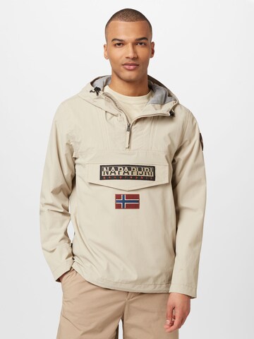 Veste fonctionnelle 'Rainforest' NAPAPIJRI en beige : devant