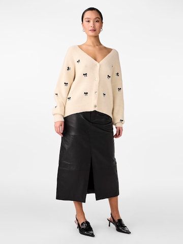 YAS Knit Cardigan 'YASBOW' in Beige