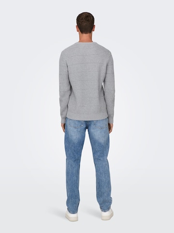 Pullover 'MARSHALL' di Only & Sons in grigio