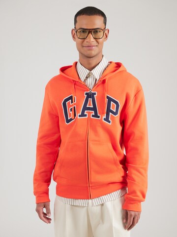 GAP Zip-Up Hoodie 'Heritage' in Orange: front