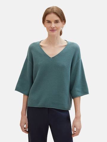 TOM TAILOR Sweater in Green: front