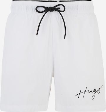 HUGO Red Board Shorts 'PAOL' in White: front