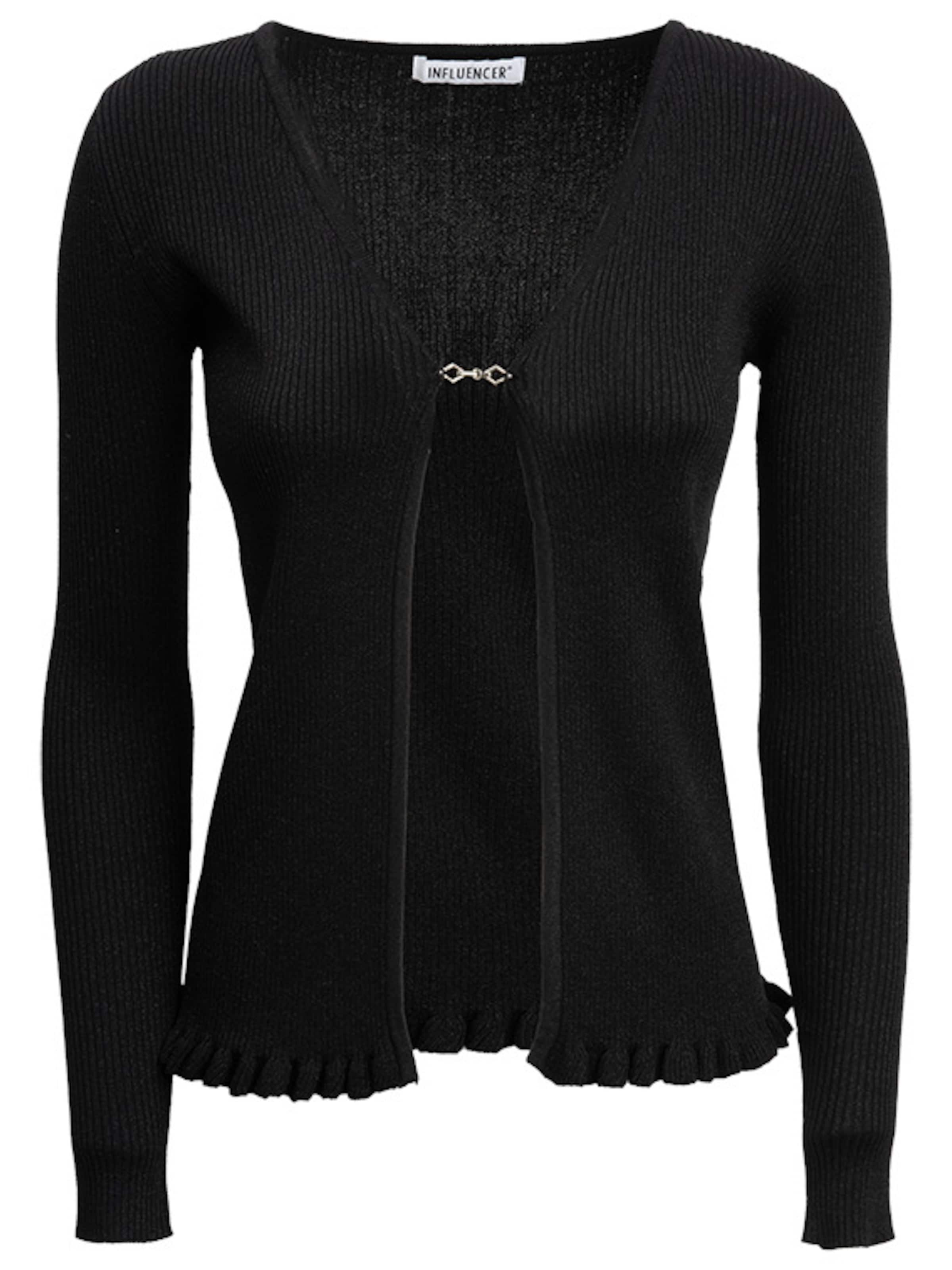 Influencer Knit cardigan in Black: front