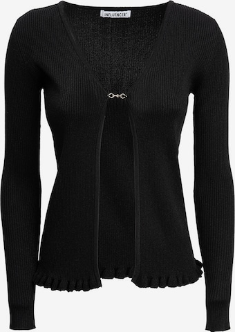 juoda Influencer Kardiganas: priekis