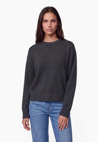 Street One Studio Pullover mit Rundhals und Perlendetails in Grau: Vorderseite