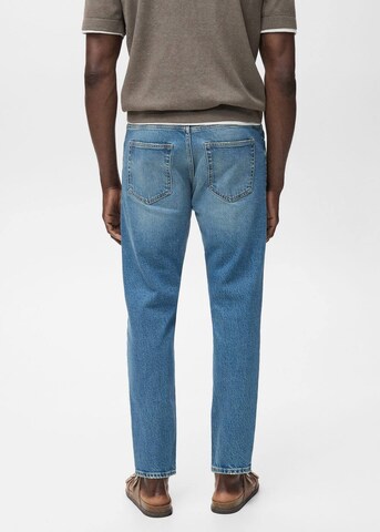 MANGO MAN Tapered Jeans 'Ben' in Blau