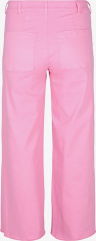 Zizzi Wide Leg Jeans in Pink