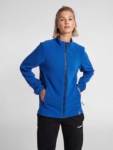 Hummel Fleece jas in Blauw: voorkant