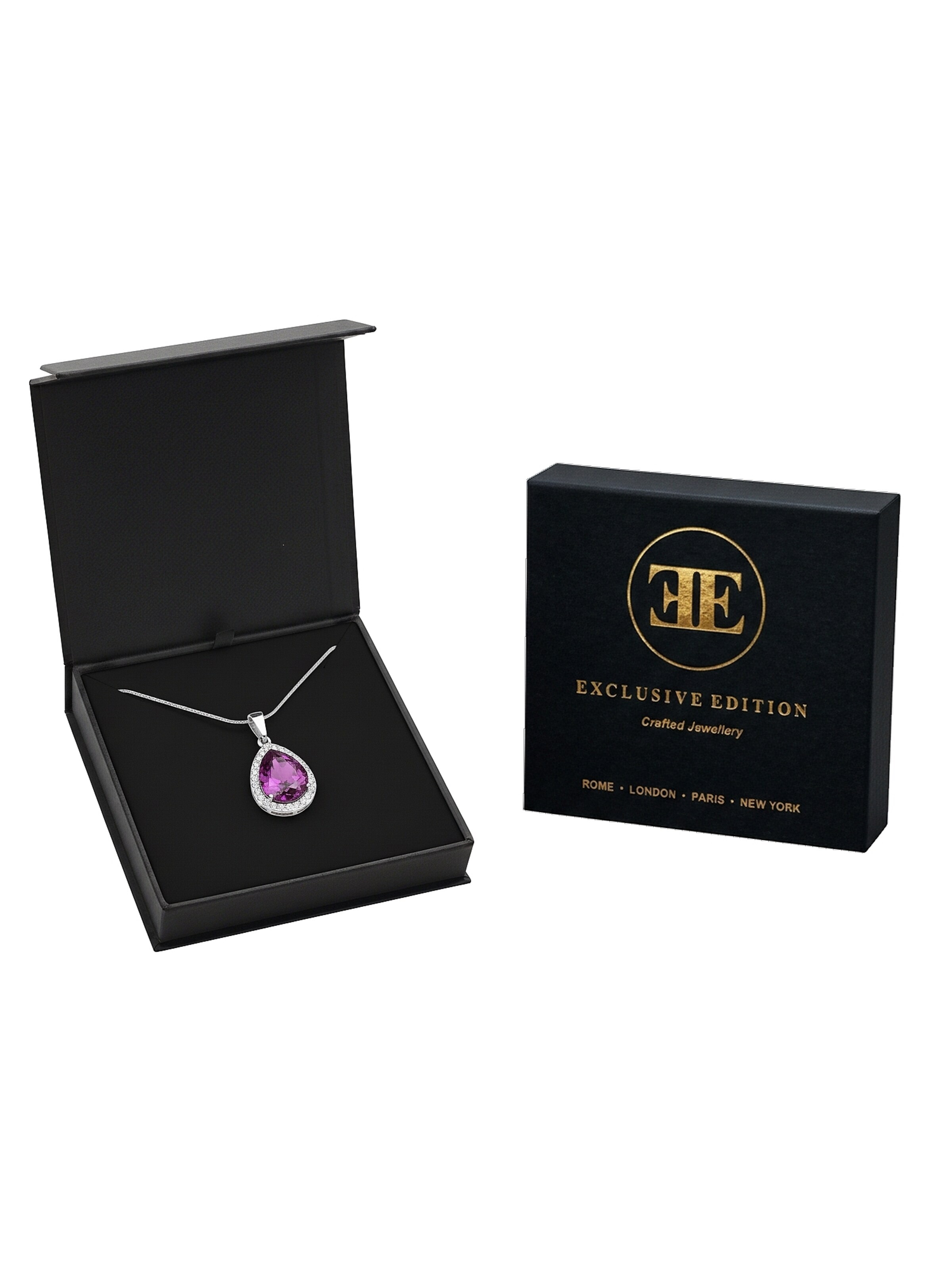 EXCLUSIVE EDITION Řetízek 'Agidel adorned with Swarovski crystals' – fialová