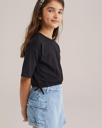 WE Fashion T-shirt i svart: framsida