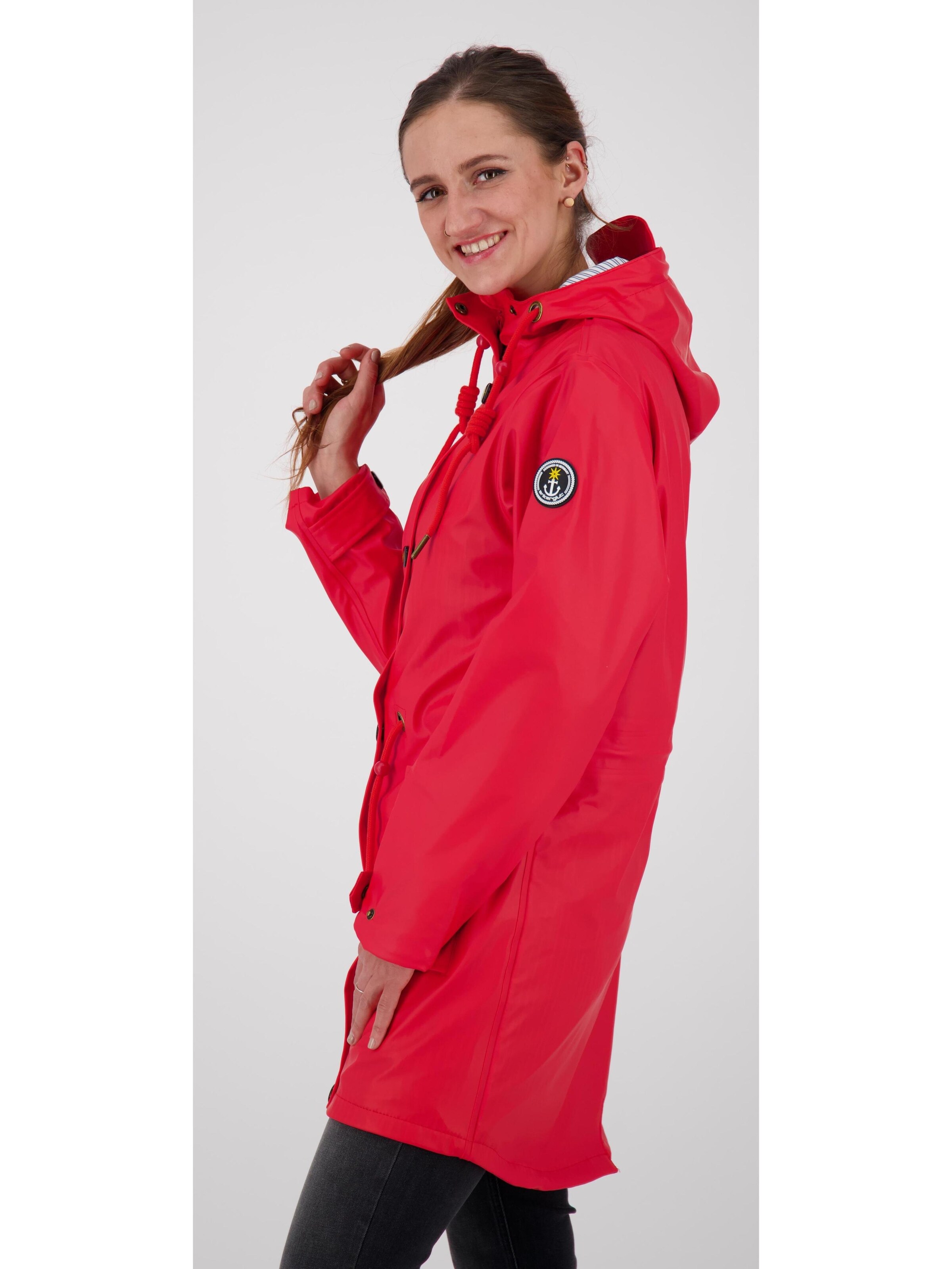 ankerglut Funktionsmantel 'Friesennerz ankerglutliebe WMN'‌‌‌‌‌‌ in Rot