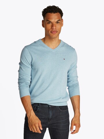 TOMMY HILFIGER Pulóver 'ESSENTIAL' - kék: elől