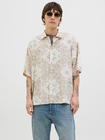 JACK & JONES Классический крой Рубашка 'JORHYDRA' в Бежевый: спереди