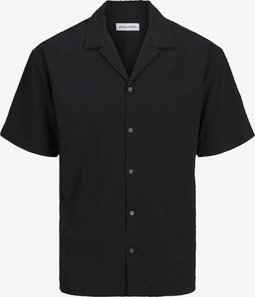 JACK & JONES Button Up Shirt in Black: front