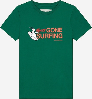 Shiwi Shirt 'Snoopy Gone Surfing' in Green: front