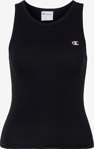 Champion Top in Schwarz: Vorderseite