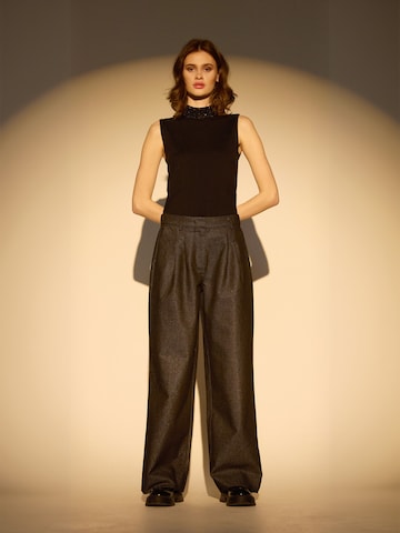 RUE de FEMME - Top ' Tirsa ' en negro: frente