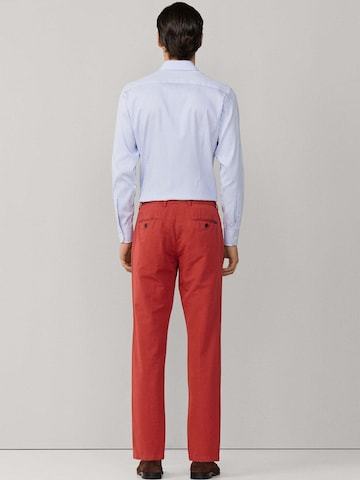 Hackett London Slim fit Trousers with creases in Red