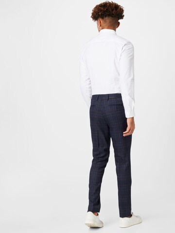 Coupe slim Pantalon à plis BURTON MENSWEAR LONDON en bleu