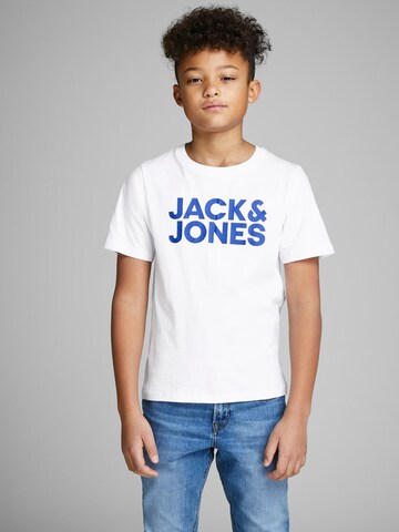 Jack & Jones Junior Μπλουζάκι 'Ecorp' σε λευκό: μπροστά