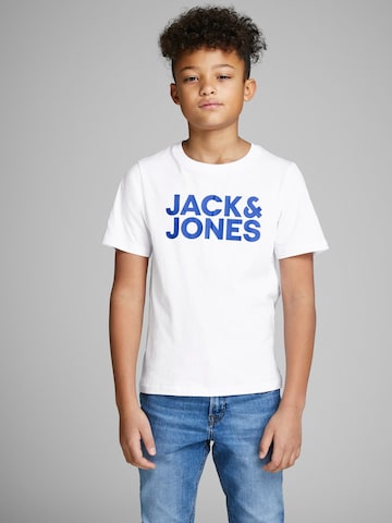 Jack & Jones Junior Shirt 'Ecorp' in Wit: voorkant