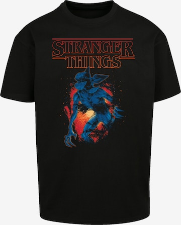 F4NT4STIC T-Shirt 'Stranger Things Netflix TV Series' in Schwarz: predná strana