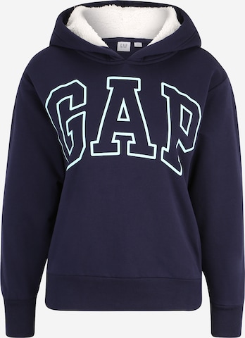 Gap Petite Sweatshirt in Blue: front