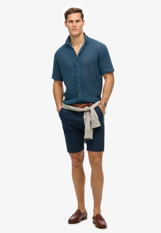 Superdry Comfort fit Button Up Shirt in Blue