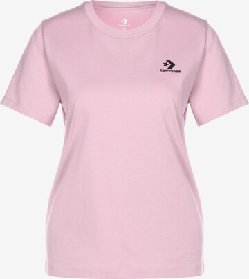 T-Shirt CONVERSE en rose : devant