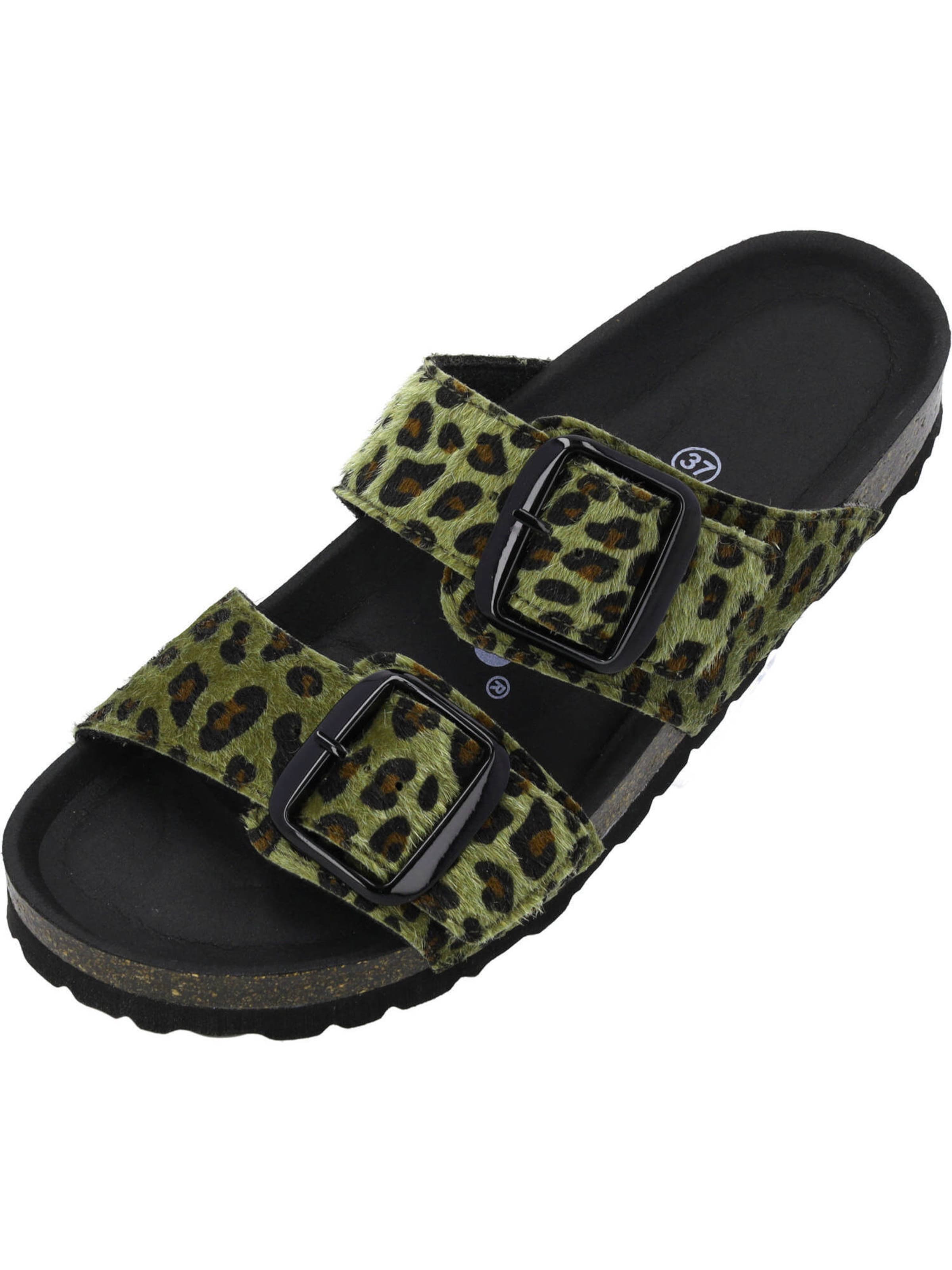 Palado Pantolette 'Samos' in Grün: Vorderseite