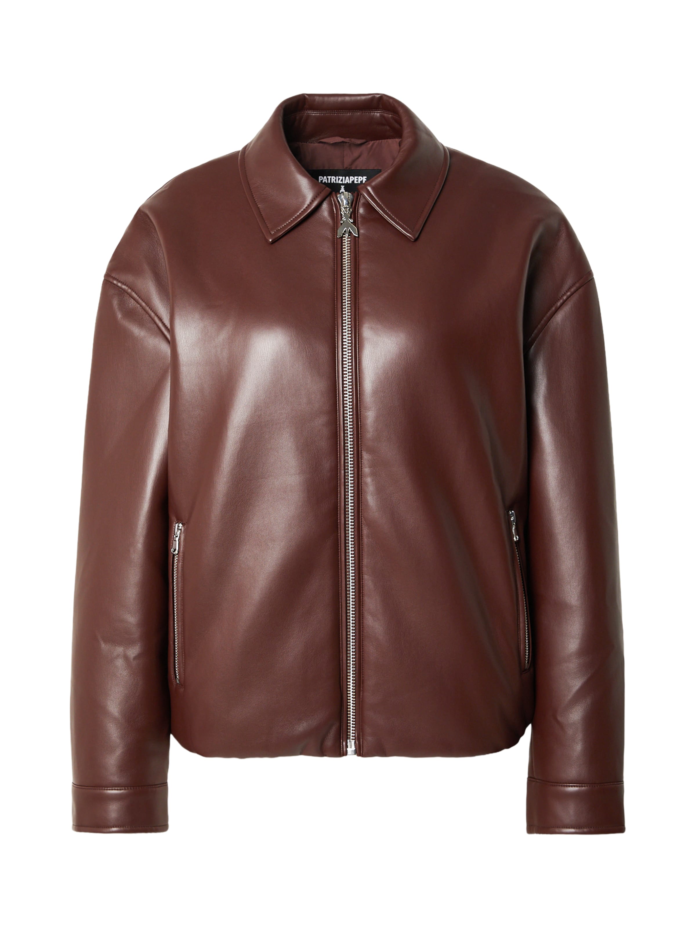 Veste mi-saison PATRIZIA PEPE en marron : devant